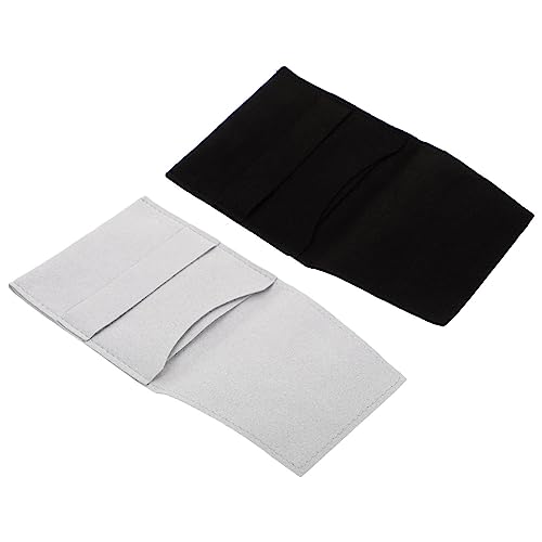 COLLBATH 2pcs Flannelette Jewelry Pouch Bag Elegant Portable Wrapping Case for Necklaces Earrings Storage for Daily Use and Travel