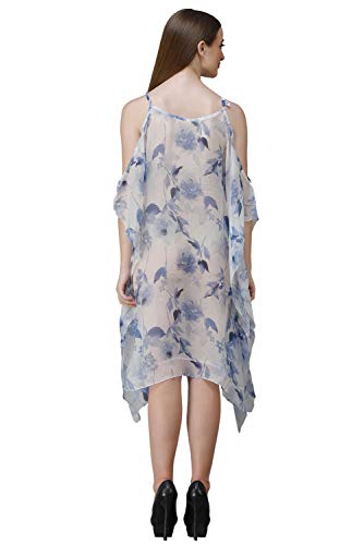 Image of RAVI RAJORIA Georgette Digital Printed Beach Wear Kaftan Blue Free Size R800 | Multi Color 2