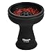 Silicone Hookah Bowl - Kitosun Silicone Phunnel Bowl with 7 Holes - Shisha Bowl Black Color - Right Replacement for Clay&Ceramic Bowls 3.5