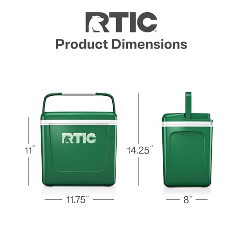 Image of RTIC 8 QT Road Trip Personal Cooler, Small, Compact, Insulated, Portable Ice Chest Box for Food, Drink, Beverage, Beach, Camping, Picnic, Fishing, Boat, 12-Can Capacity