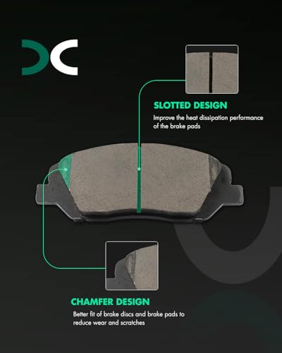 Image of SCITOO D1917 Front Ceramic Brake Pads Sets w /Hardware Replacement For Hyundai For Santa Fe 2017-2018,For Hyundai For Santa Fe XL 2017-2019