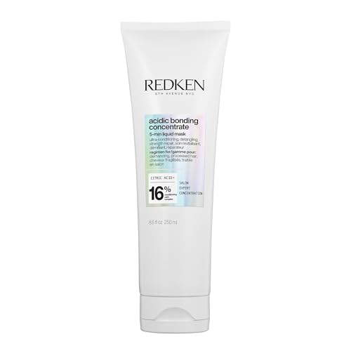 Redken Acidic Bonding Concentrate Hair Mask | Hydrating 5 Minute Liquid Mask | Bond Building & Strengthening | For Dry Damaged Hair | 250ml