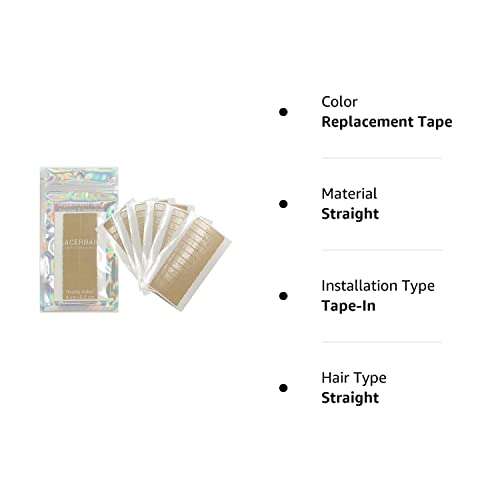 Lacer Replacement Tape Tabs Double Sided For Tape In Hair Extensions 4 * 0.8 Cm (1.6 X 0.31 Inch) #TOP5