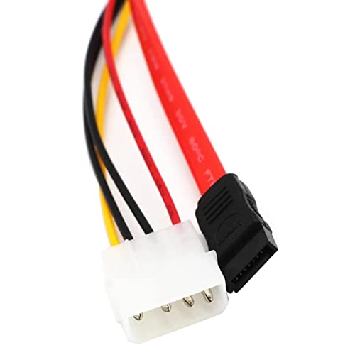 Cable Combo SATA 15 Pin Energía y 7 Pin Datos 4 Pin Molex a Serial ATA miniatura 3