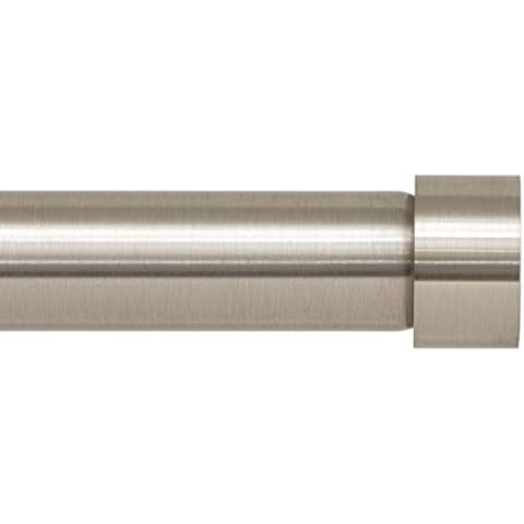 Ivilon Drapery Window Curtain Rod - End Cap Style Design 1 Inch Pole. 48 to 86 Inch Color Brushed Nickel Cover
