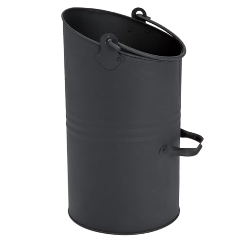Heavy Duty Anthracite Coal Hod Bucket Coal Scuttle Black High Quality for Fireplace Fire Side (Coal Scuttle with Handle)