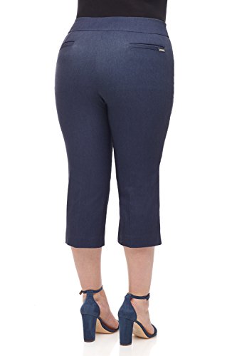 Rekucci Curvy Woman Plus Size Chic Capri with Zipper Detail3