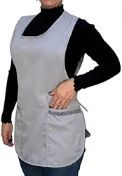 Bata Feminina Jaleco Oxford Ajustável 36-48 com Bolsos Laterais – Avental Profissional para Trabalho