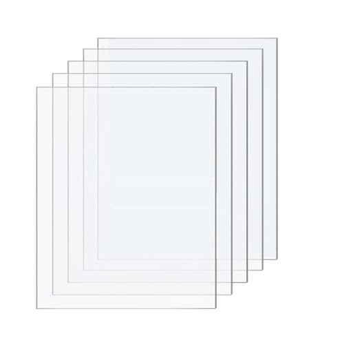 LWLWA Metacrilato Plancha, 5 Piezas Metacrilato a Medida, 30 x 20 cm Metacrilato Blanco, Transparente, Espesor 2 mm, para Fotografías y Presentaciones de Proyectos, Mezcla de Colores al Pintar