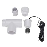 SS1 Interrupteur à flotteur de débordement de condensat avec adaptateur de 1,9 cm et fil de 1,8 m pour bac de vidange CVC pour détection de débordement de condensat