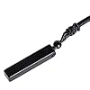 mookaitedecor Healing Crystal Black Obsidian Bar Pendant Necklace for Women Men, Semi Precious Stone Rectangular Vertical Bar Pendant Necklace Shape Reiki Chakra Necklace Jewelry Gift for Women Men #1