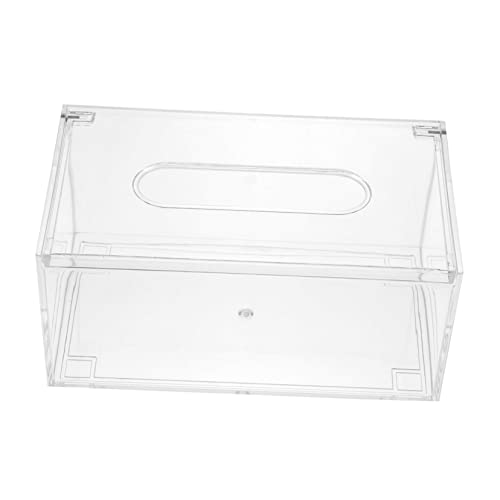 UTHCLO Paper Box Tissue Holder Modern Acrylic Box Cover Rectangular Organizer