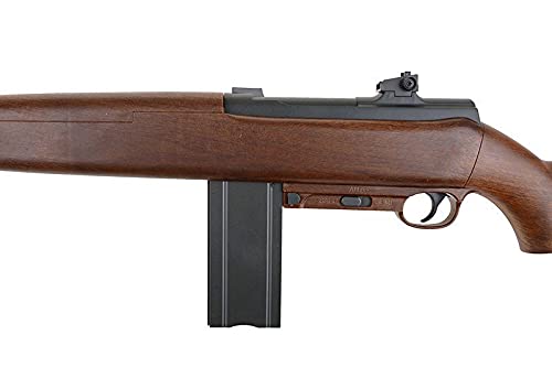 Fusil Airsoft Saigo Defense USM1 – Électrique, 0.5 Joule, Semi/rafale, Noir/bois, Chargeur 110 Billes, Avec Batterie