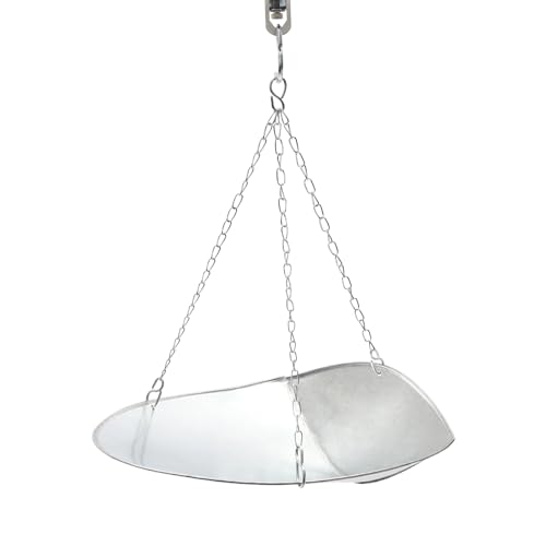 High Accuracy Double-Sided Dial Hanging Scale 22LBS, Mechanical Weight Scale with Chain and Scoop, Large Display Spring Scale for Farm, Kitchen, Food & Produce (Red)