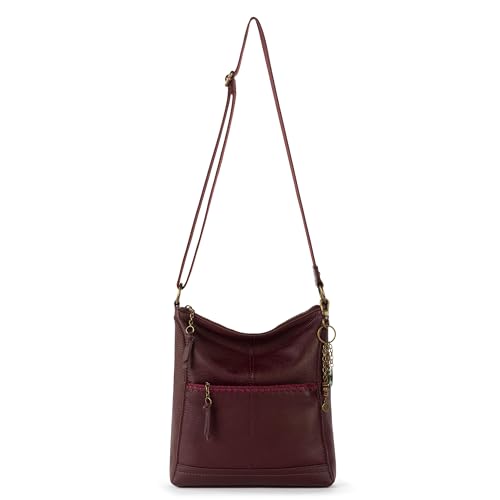 Image of The Sak Lucia Leather Crossbody Purse - Premium Leather Women's Handbag for Everyday & Travel - Cross Body Bag With Zipper
