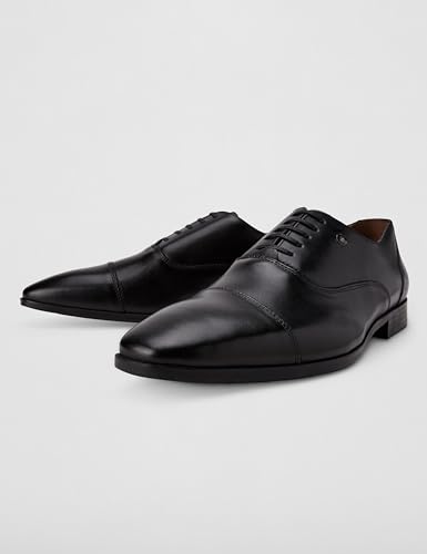 Image of Louis Philippe Men Premium Leather Breathable Lining Material Anti Slip with Heel TPR Sole Formal Oxford Shoes