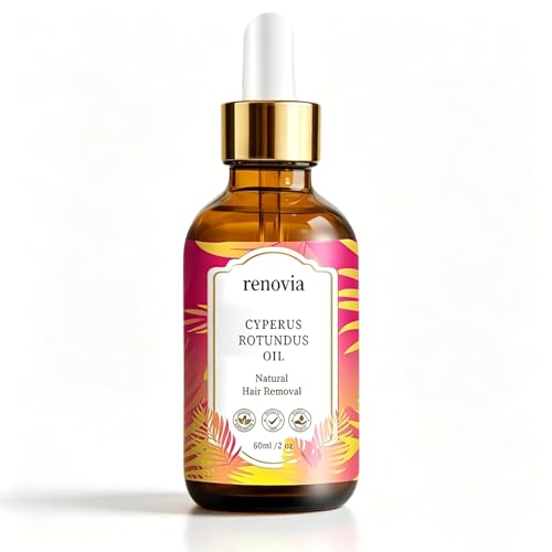 Renovia Cyperus Rotundus Oil Renovia Cyperus Rotundus Oil for Hair Removal Pore Minimizer Moisturizing & Soothing Natural Herbal Hair Removal Oil for All Skin Types (1 PCS)