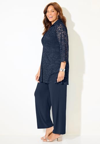 Catherines Women's Plus Size 3-Piece Lace Pant Set3