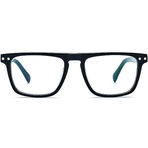 Image of HEPIDEM Acetate Optical Glasses Frame Square Magnet Clip Eyeglasses with Polarized & Night Vision & 3D Lens
