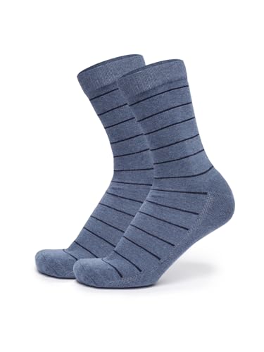 Image of Levi's Men's Cotton Stretch Crew Length Half Terry Socks with Cushioned Sole (Pack of 3)