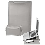 【Tapis de souris intégré】 Le tapis de souris est intégré dans l'étui de protection. Son principal avantage est qu'il vous permet d'utiliser la souris de manière stable, même en déplacement, pour créer facilement des documents et surfer sur Internet. Plus besoin de transporter un tapis de souris séparé, et le rangement est beaucoup plus pratique.