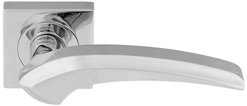 Image of amazon basics Door Handle for Main Door | Main Door Handle |5 inch Length of Handle for Grip | Brass | crom Finish | Zinc Alloy