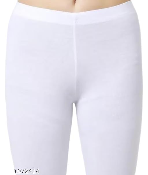 Image of Women's White Ankle Length Leggings