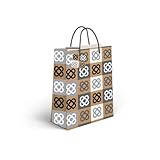 ROCKING GIFTS Bolsa de Papel Pequeña para Embalaje Fácil de Regalos de Cumpleaños y Navidad, Panot Barcelona, 11 x 7 x 14cm