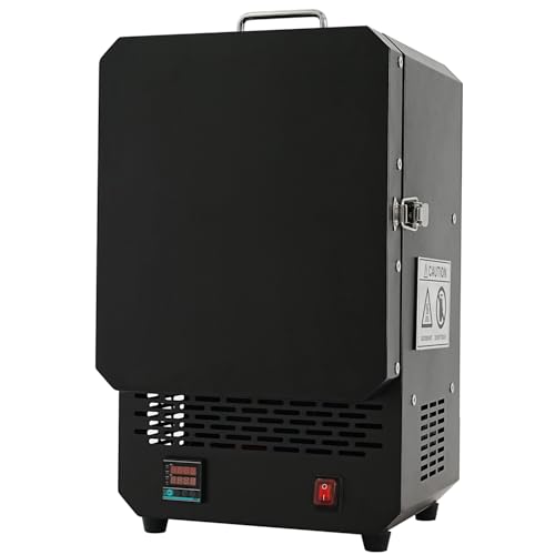 1500W Programmable Electric Kiln Furnace with Multi-Stage Temperature Control 1200/2192 Max Compact Tabletop Melting Oven for Jewelry Making Metal Casting Pottery Glazing & DIY Crafts
