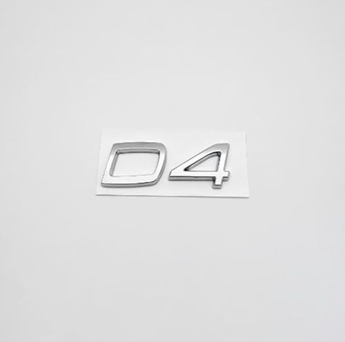 HGFDSERT Pegatina con emblema de coche para Volvo D3 D4 D5, insignias de letras, insignias para maletero, insignias traseras, logo de coche, decoración de coche, color negro