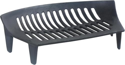 Unibos Cast Iron Fire Grate for 16 &18 Inch Opening Heavy Duty Fire Log Coal Fireplace Rack, Black Heavy Duty Fireplace Grate (18-Inch Iron Fire Grate)