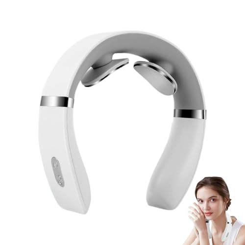 Masajeador Térmico Para Cuello - Masajeador Para Cuello Y Espalda | Vibración Recargable con Calor y 10 Modos para Masaje de Tejido Profundo, del Estrés y Cuidado Facial, Uso en Casa y Viajes