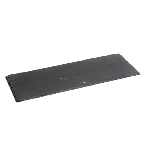 Secret de gourmet SG Lot De 6 Assiettes En Ardoise - L 30 X L 11 Cm - Noir