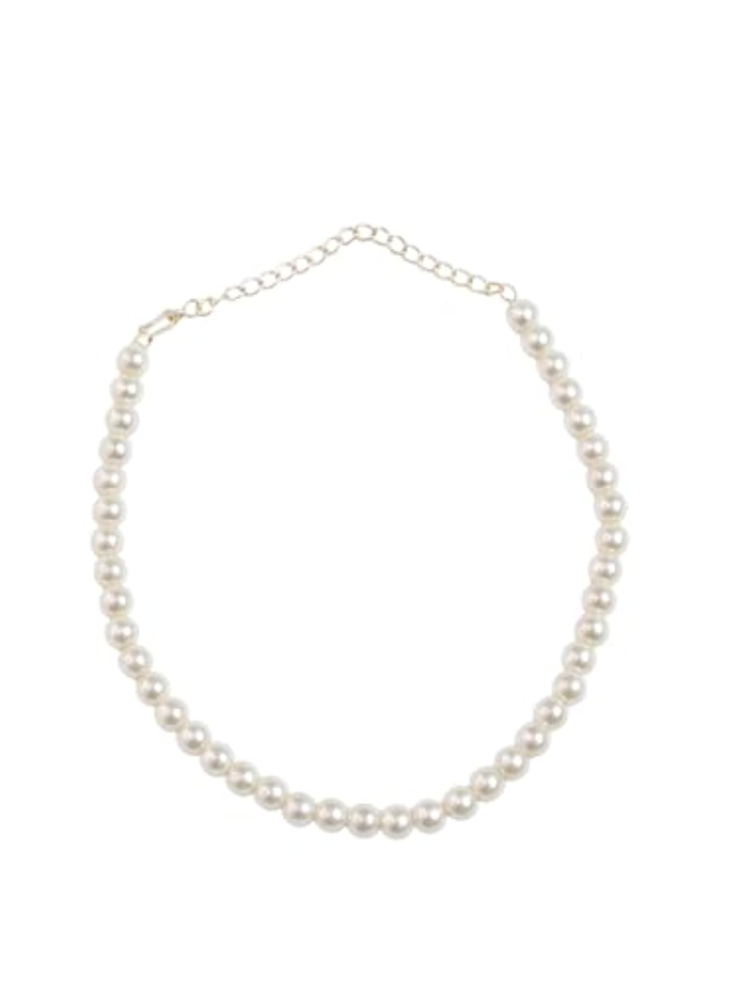 Women's Pearl Choker Necklace, Elegant Minimal Neckpiece