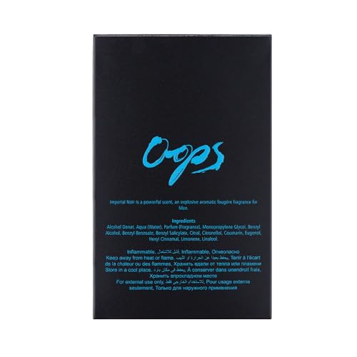 Oops Eau De Parfum - Imperial Noir, 100ml EDP | Fougere aromatic, woody Scent | Fragrances From France | Luxury Scent With Long Lasting Fragrance | Perfume For Men | Made in U.A.E