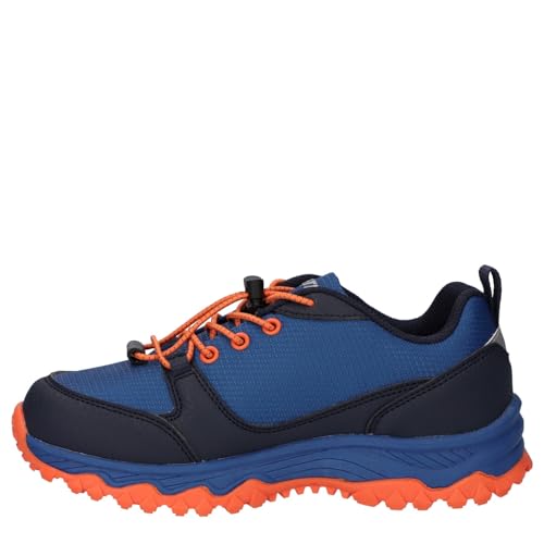 HI-TEC Tec T Explo Low - Zapatos para niños, azul y naranja, 34 EU