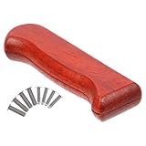 BATHVEVE Mango Repuesto Para Cuchillos De Cocina De Madera Roja Empuñadura Ergonómica Para Reemplazo Fácil Instalación Accesorio Resistente Para Cutter Doméstico