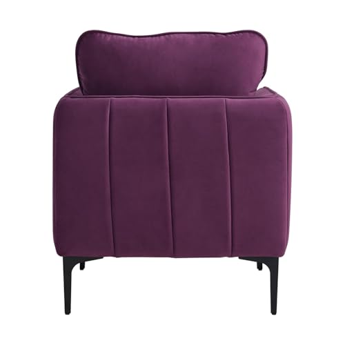 Sillón Contemporáneo Tela Velour Negro miniatura 4