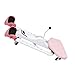 RiToEasysports Leg Stretcher Machine, Adjustable Heavy Duty Leg Split Machine Split Stretcher with Roller Wheels for Adults Children (Pink (No Backrest