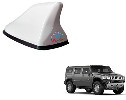 WolkomHome High Performance Shark Fin Antenna White Color Car FM Radio Signal Aerials for Hummer H2
