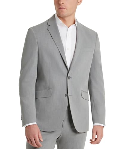 Kenneth Cole Reaction Mens Slim fit Suit Jacket Blazer 42 R Light Grey Stretch