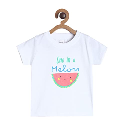 Image of miniklub Baby Round Neck Half Sleeve Knitted Cotton T-Shirt, Pack of 3 (Multi Color)