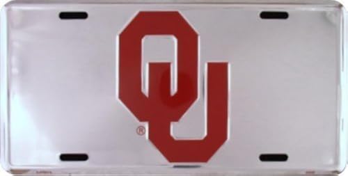 Oklahoma Sooners Super Stock Metal License Plate 6 x 12