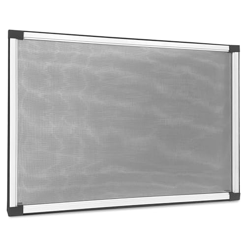 TIENDA EURASIA – Mosquitera Extensible para Ventanas | Bordes de Sellado Felpudos | Marco de Aluminio | Mosquitera Extensible | Color Blanco | Malla de Fibra de Vidrio (100-192 cm)