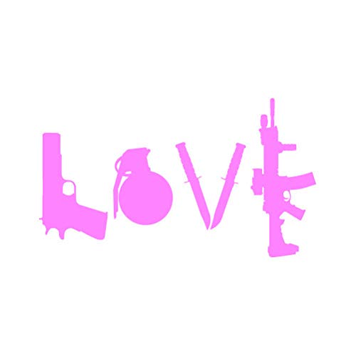 Love Sticker - Decal - Die Cut - Model 1911 m67 Knives ar15 ar-15 ar 15 2a Gun - Pink 4.00