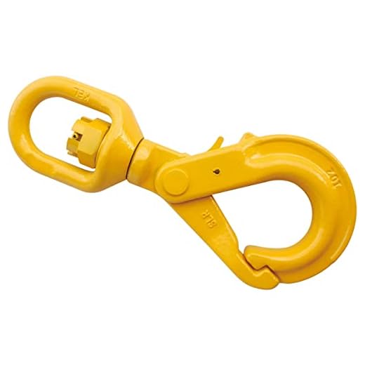 1/2" Grade 80 Swivel Self Locking Hook Breaking Strength 48000 LBS WLL 12000 LBS
