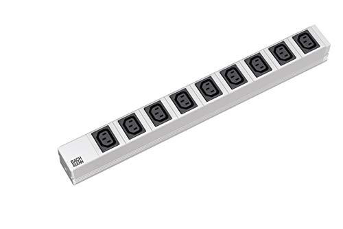 Preisvergleich Produktbild Bachmann 19071828 19''Steckdosenleiste 9xC13 Anschluß C20 Stecker lichtgrau