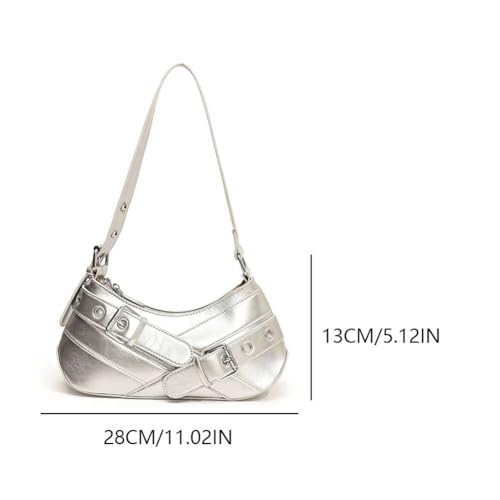 Image of YFGBCX Red Purse for Women Small Shoulder Bag Y2K Trendy Leather Handbag Hobo