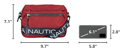 Image of Nautica Nylon Bean crossbody /Belt Bag adjustable shoulder strap