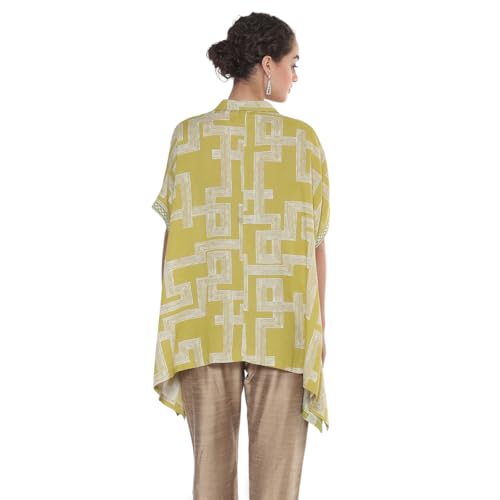 Chemise droite BIBA en viscose mélangée au tomber fluide unique - 4
